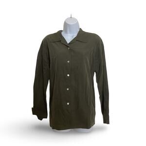 K Arnold Olive Green Button Down